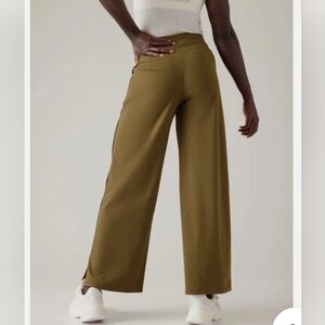 Athleta Wide Leg Pant 2 Acacia Olive CuOlive Green Women's Wide-Leg Pants